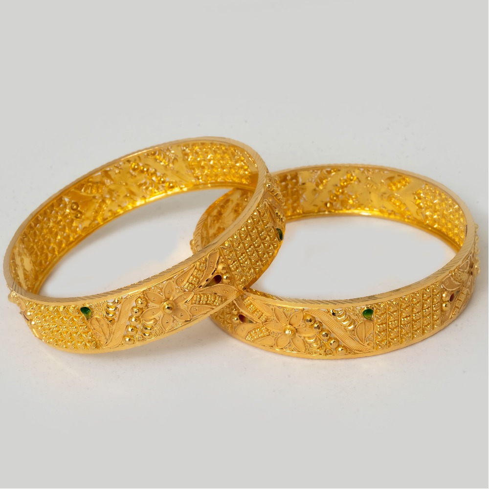 Gold handmade antique bangle