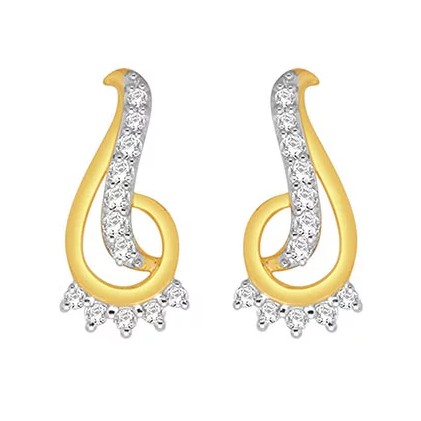 18k gold real diamond fancy earring mga - rde007
