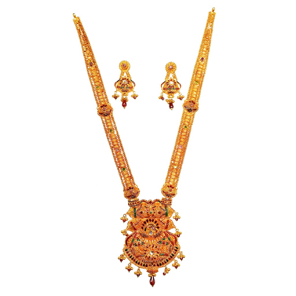 rajwadi necklace set gold