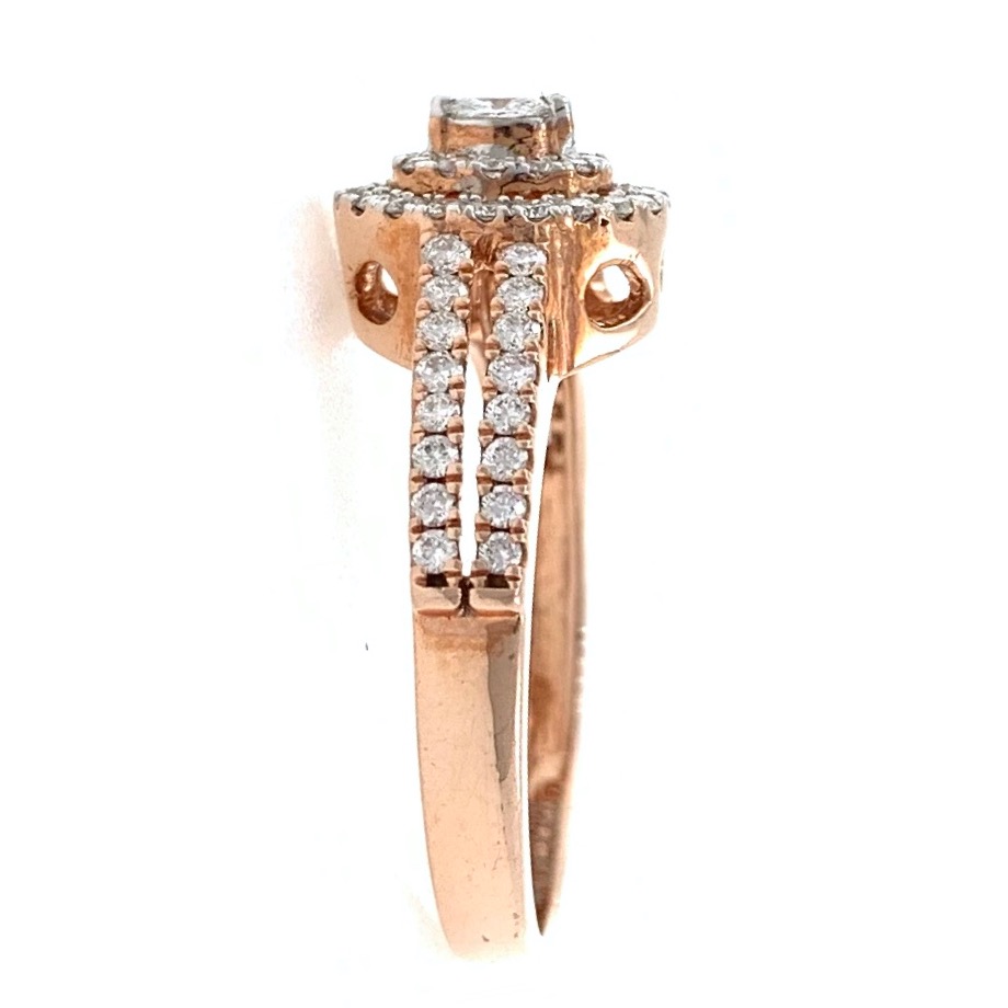 18kt / 750 rose gold contemporary diamond ladies ring 9lr10