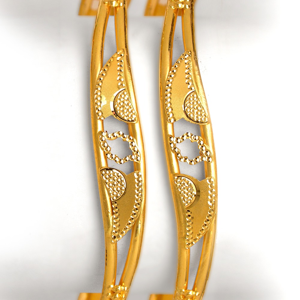 22kt gold fancy copper kadali bangle bO-001