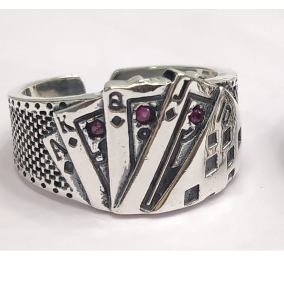 925 silver antique design hallmark ring 