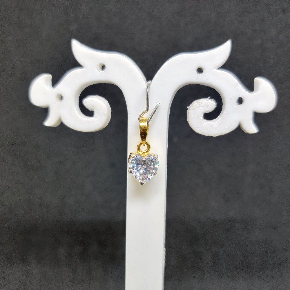 Gold 916 22c Heart Shape Single Diamond Pendant