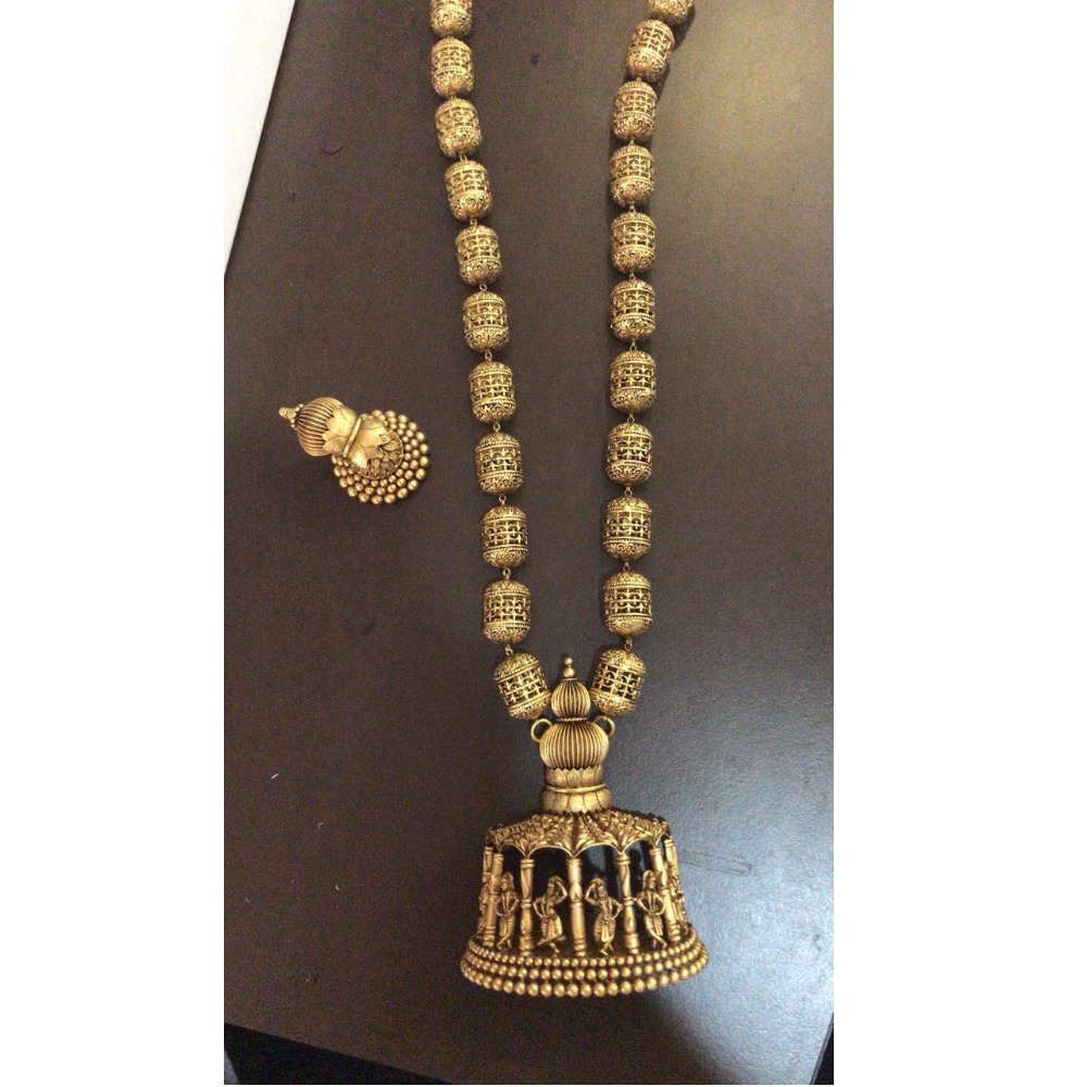 916 Gold Antique Temple Necklace Set SBS-N03