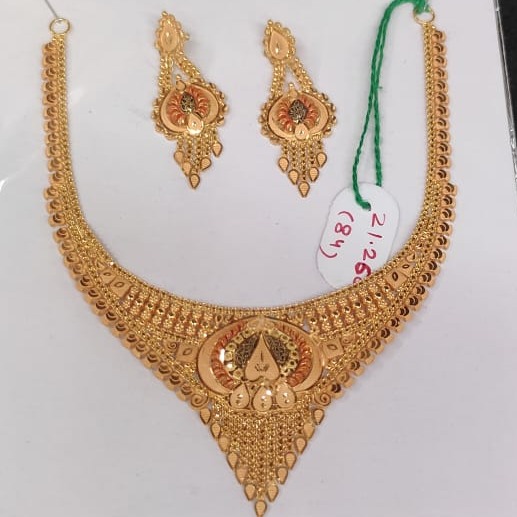 22 carat gold ladies necklace set RH-LN926