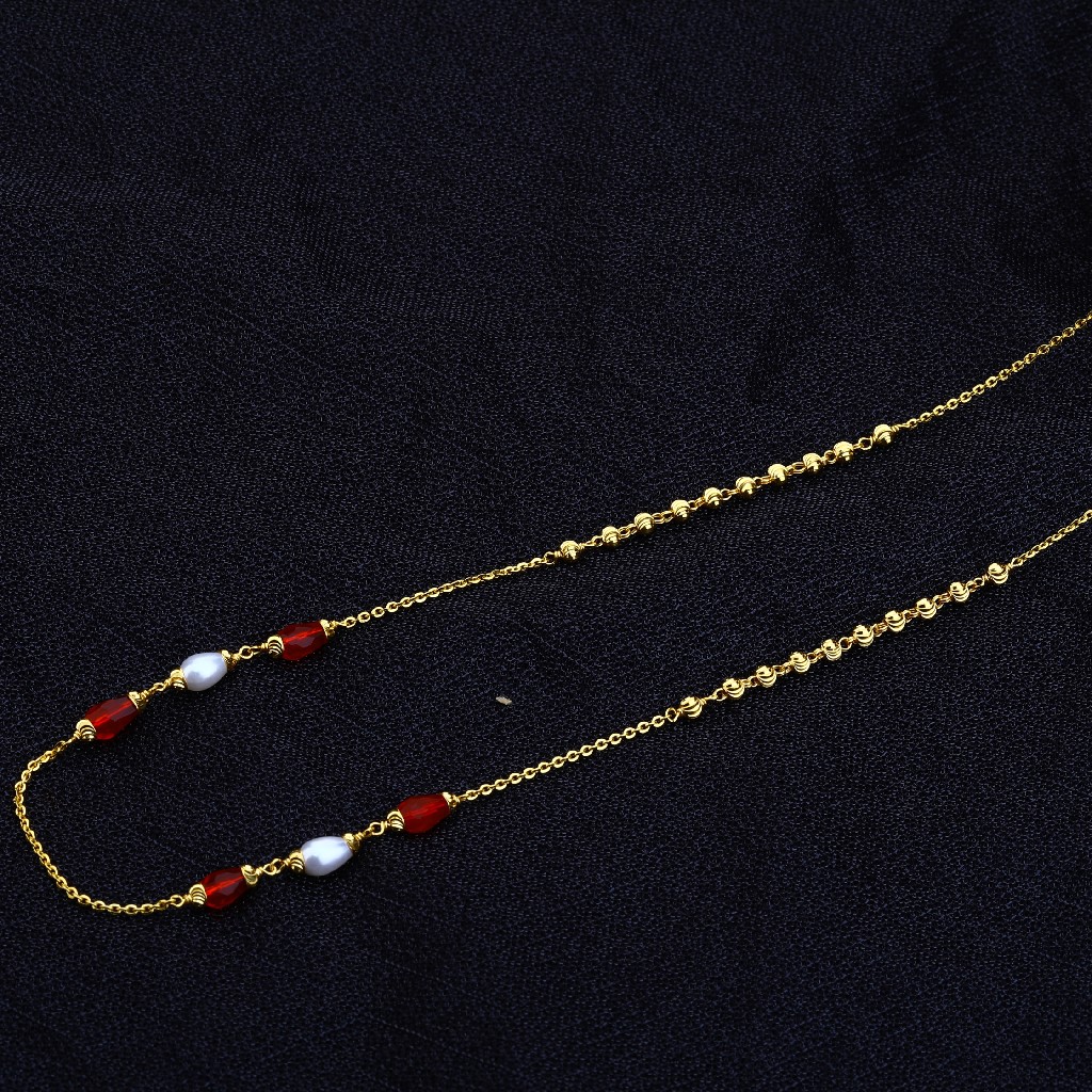 Ladies 22K Gold Delicate Moti ChainMala-AC138