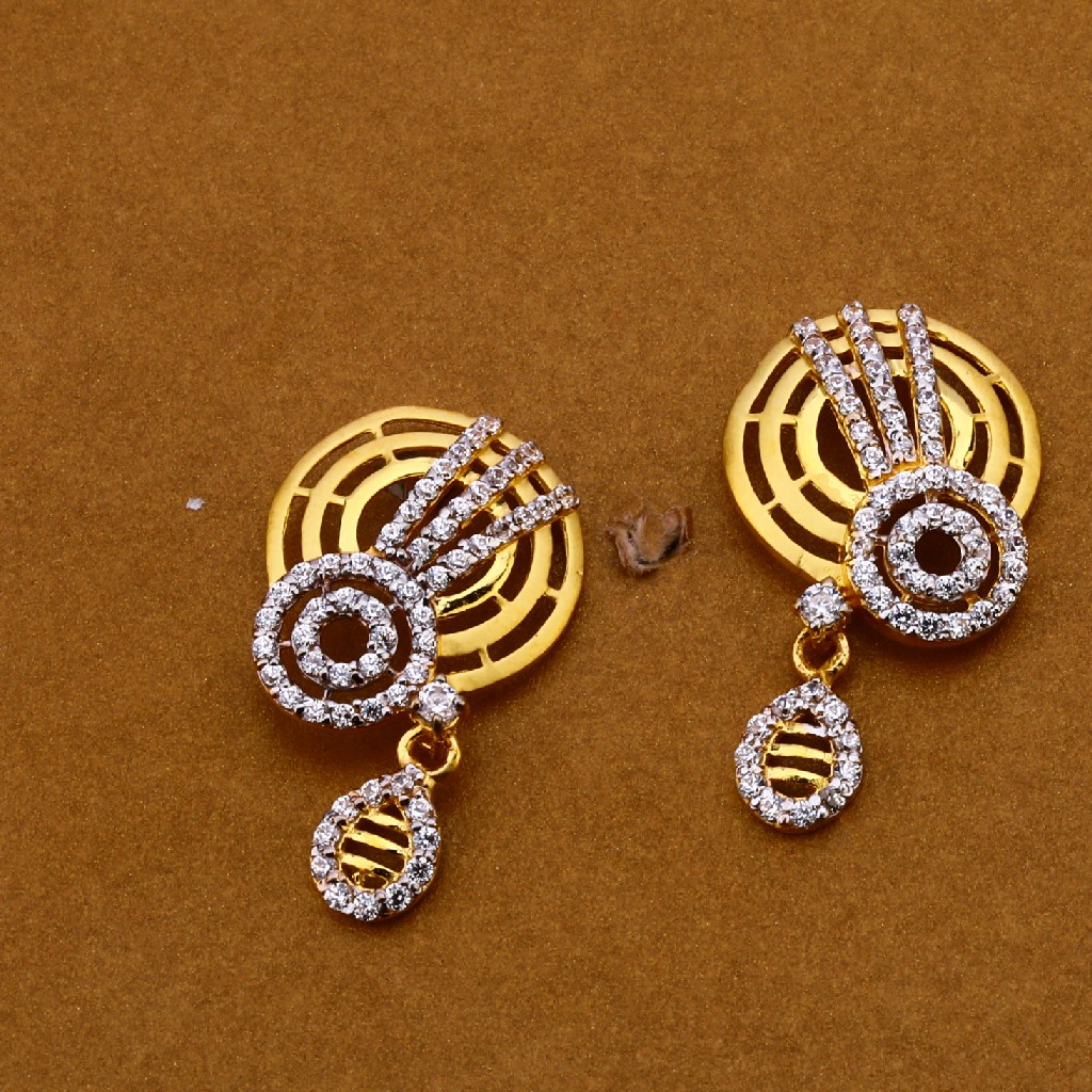 22kt  Gold Cz Designer Pendant Set FPS117