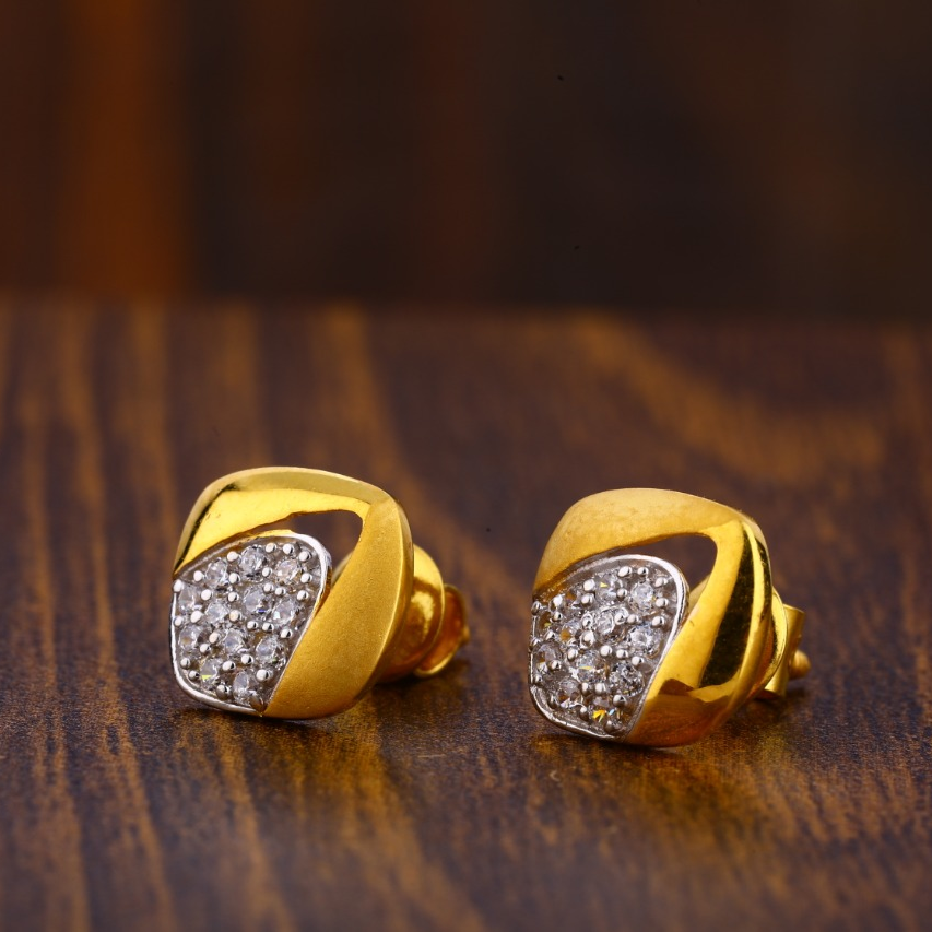22CT Gold CZ Ladies Tops Earrings LTE126