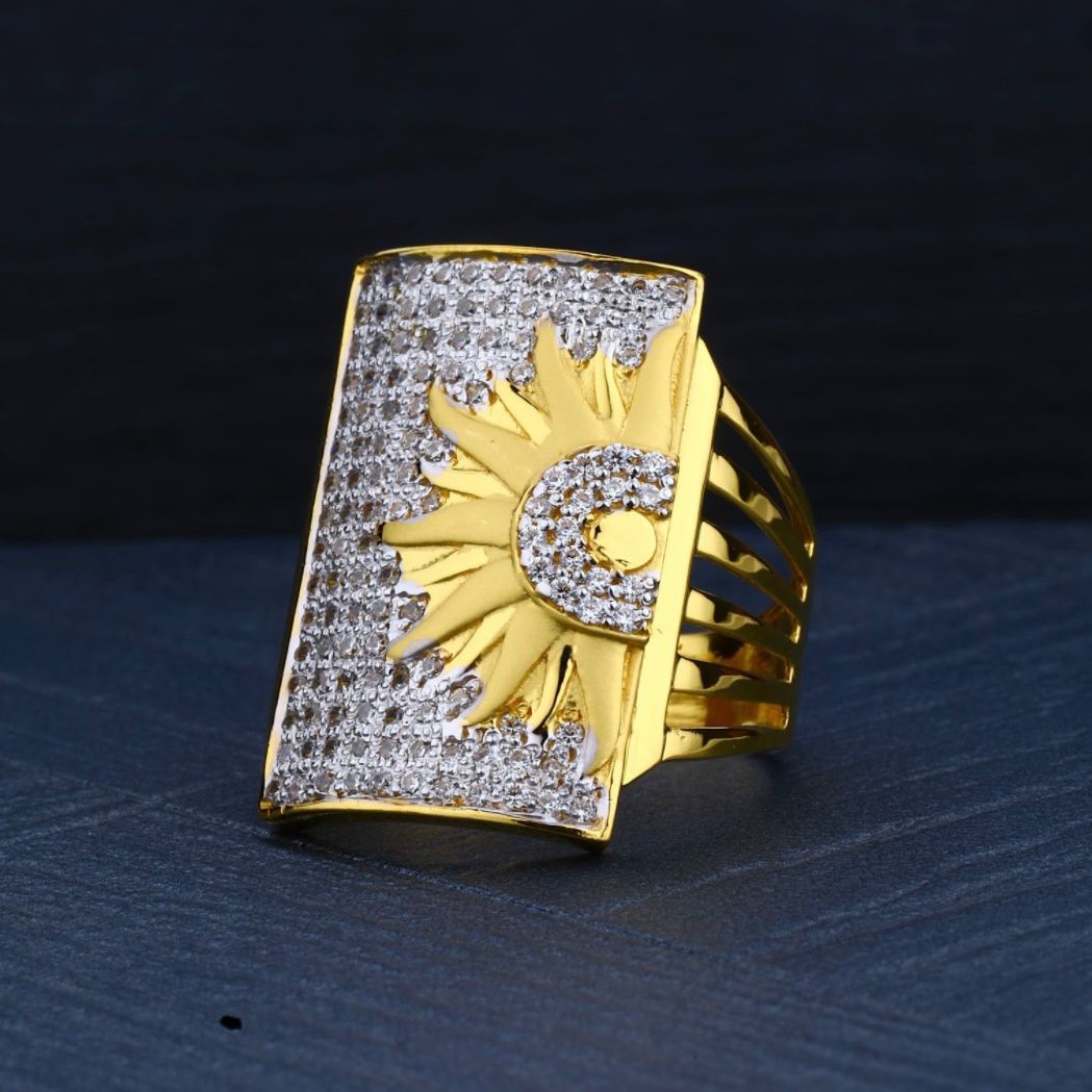916 Gold Surya Design Ring For Men