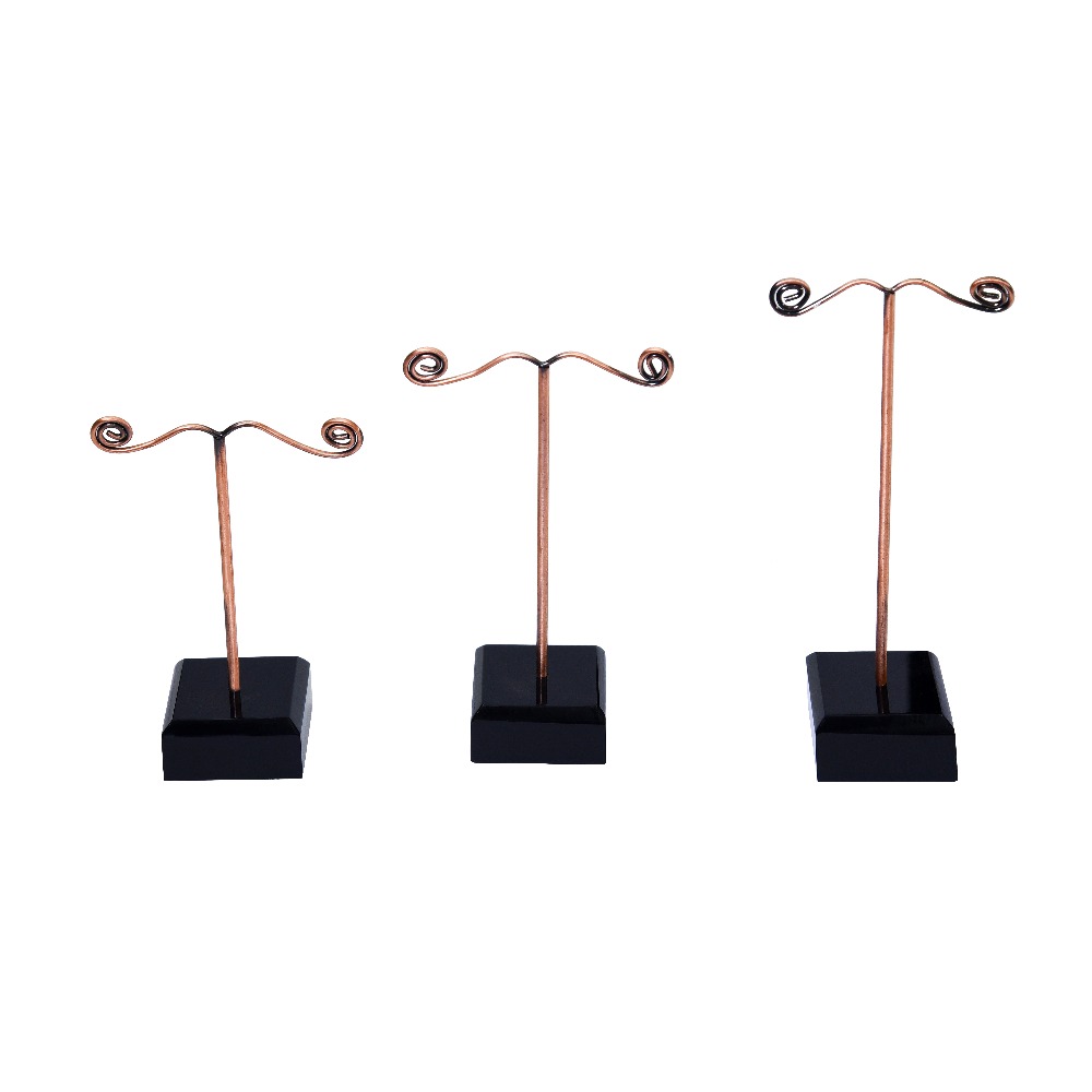 jewellery metal earring stand copper color