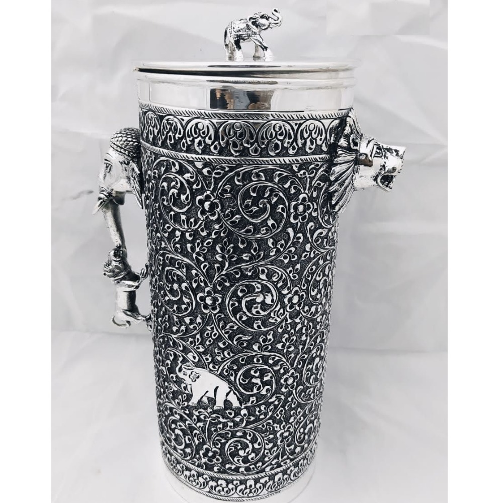 925 pure silver designer jug with lion face po-247-11