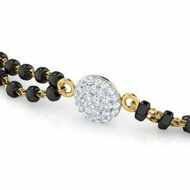18KT Yellow gold office ware mangalsutra bracelet for ladies