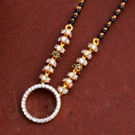 22KT/ 916 Gold Fancy Round pendant mangalsutra for ladies