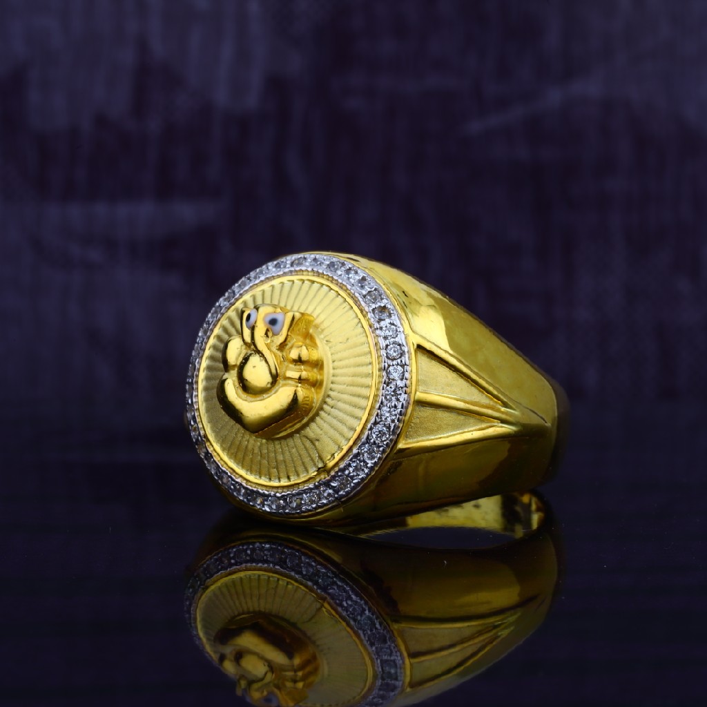 Buy quality Ganpati Bappa Gold Mens 916 Ring-MGR27 in Ahmedabad