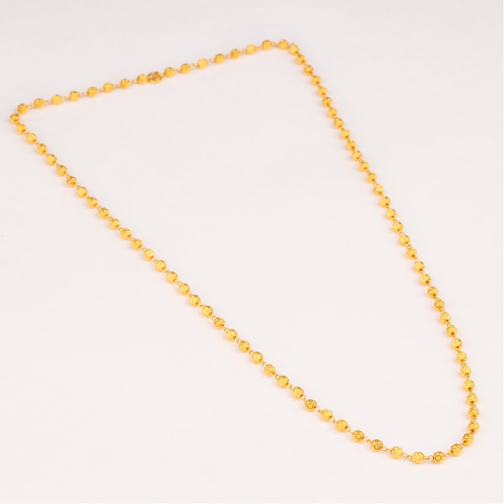 Gold chain bead hot sale mala designs