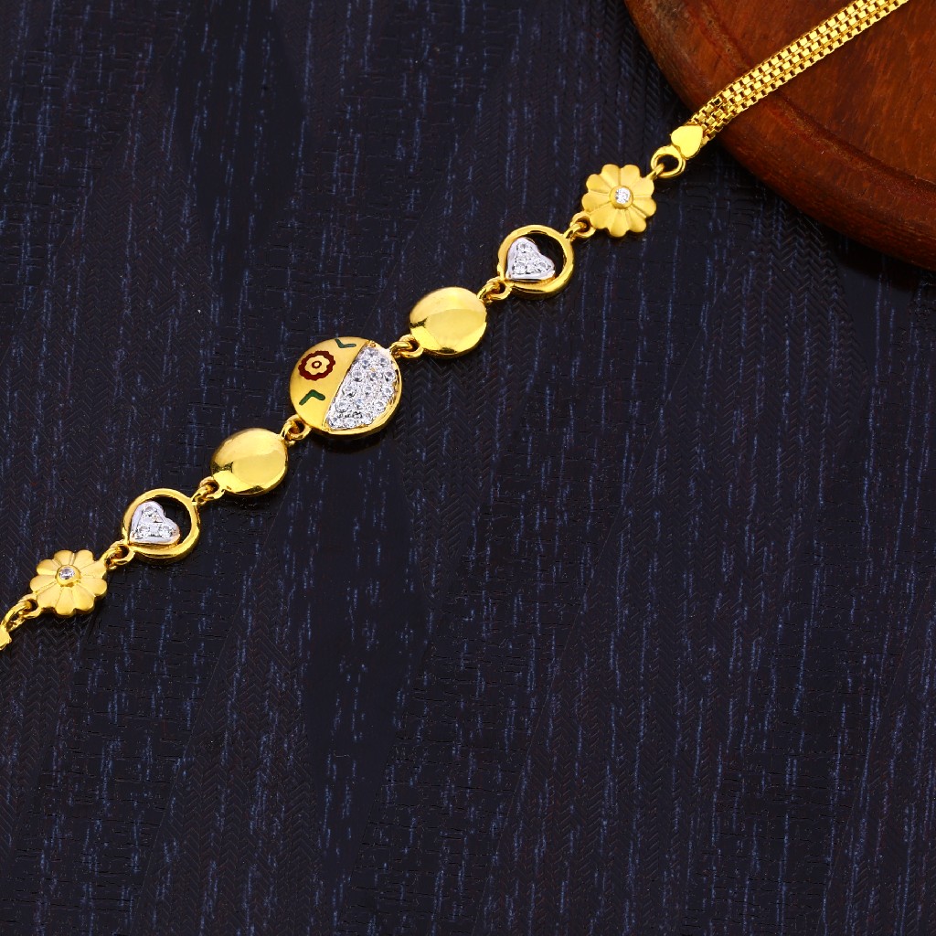 916 Gold Ladies Hallmark Delicate Bracelet LB339
