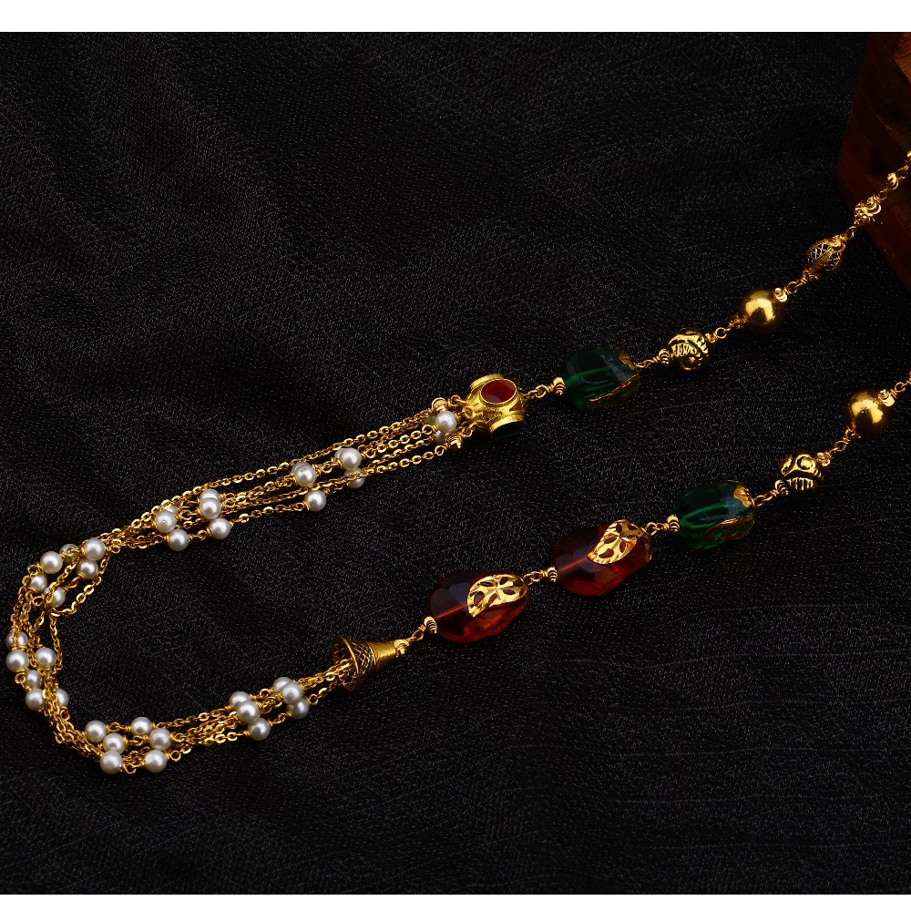 916 Gold Designer Antique Chain Mala AC167