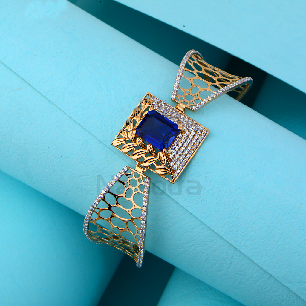 750 Rose Gold Stylish Women's Kada Bracelet RLKB422