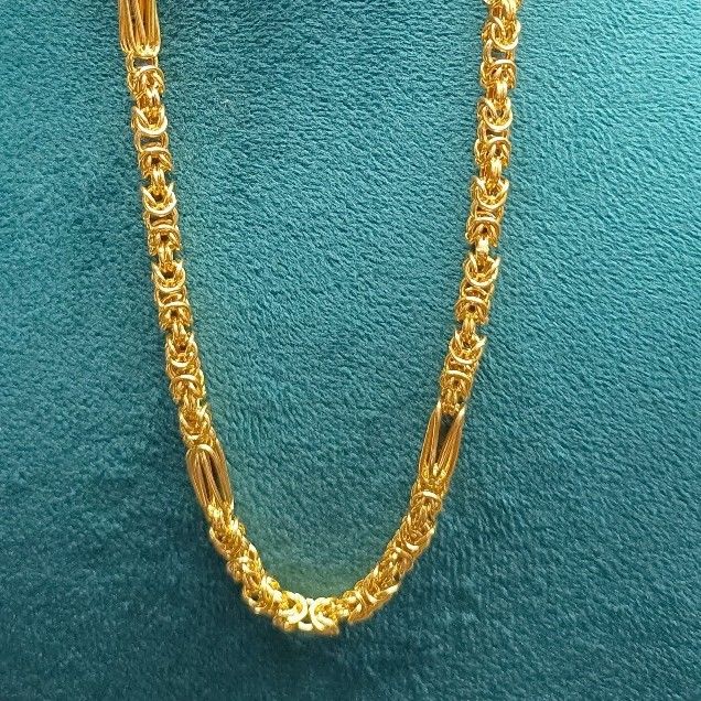 916 Gold Classic Hollow Chain