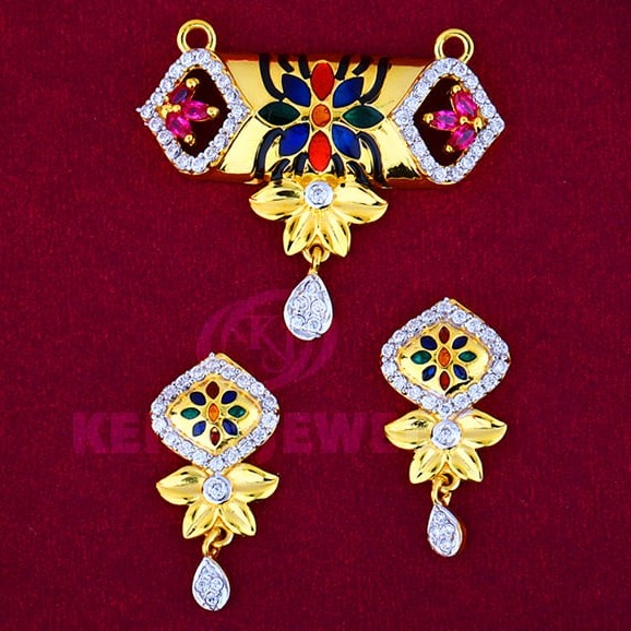 916 Gold Mangalsutra Pendal with Butti MSP-006