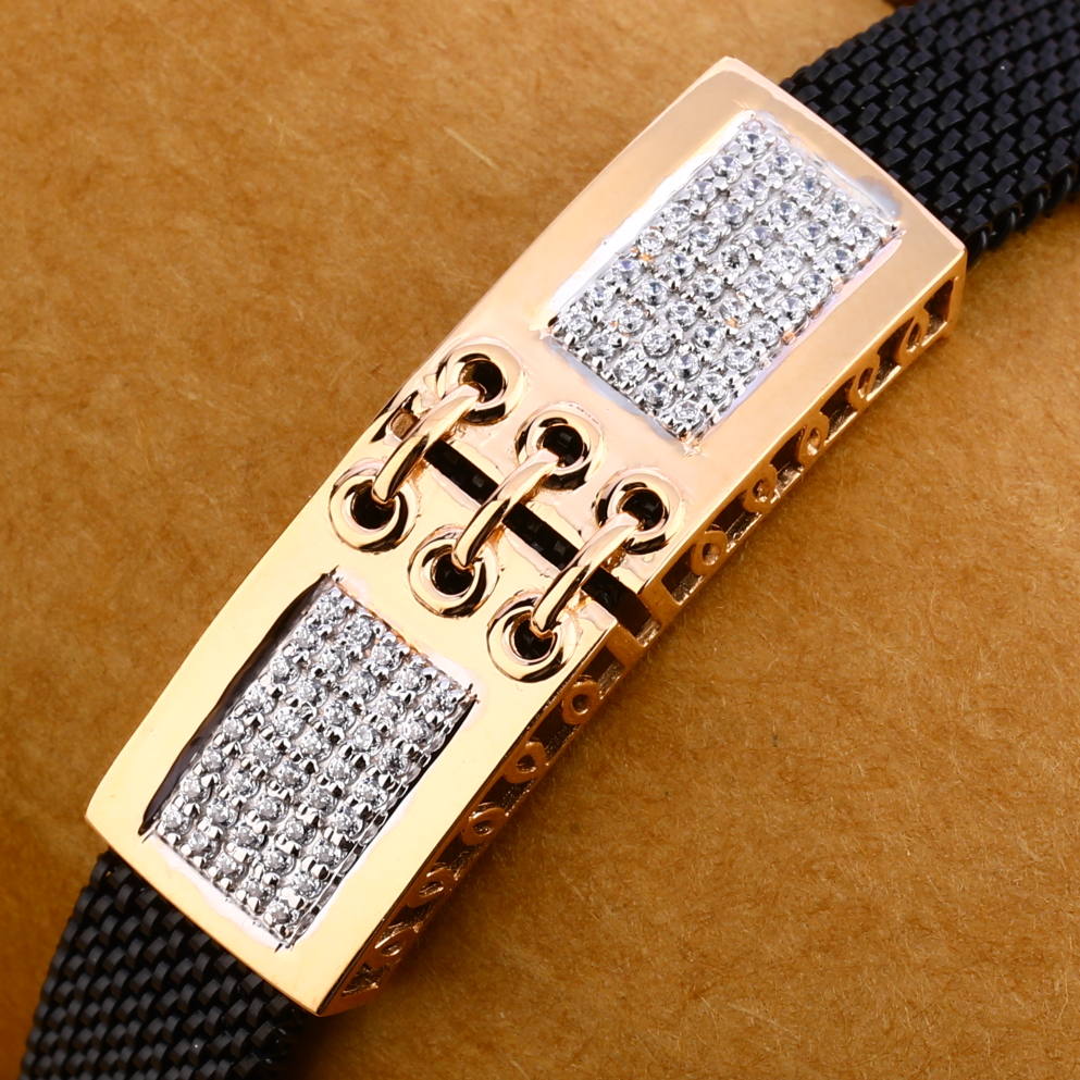 750 ROSE Gold Hallmark Gorgeous Mens Bracelet MLB299