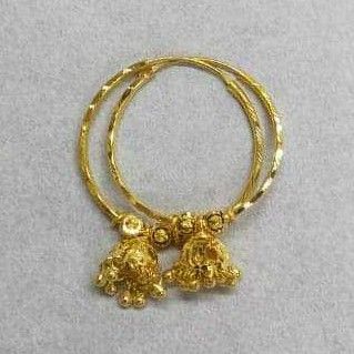 916 Gold Fancy Pipebali Earrings Akm-er-178