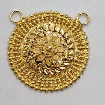 Round gold 2024 mangalsutra pendant