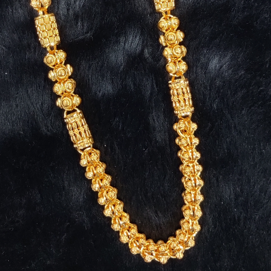 916 Gold Fancy Gent's Super Hollow Chain