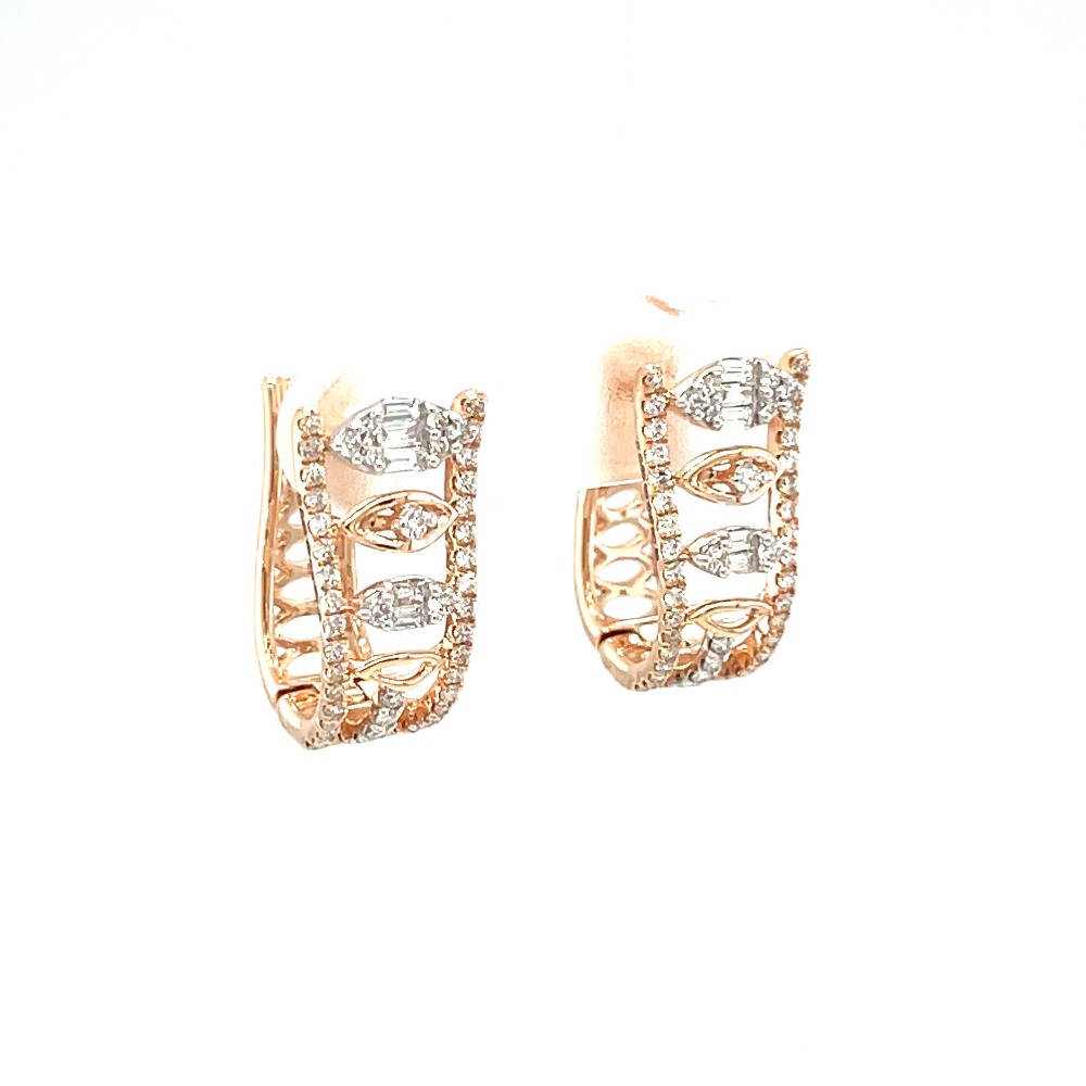 Buy quality Royale Collection Diamond Bali Hoops Studs in Rose Gold in Pune