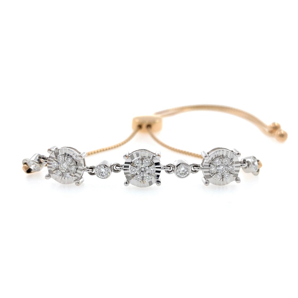 18kt / 750 rose gold flexi chain tennis bracelet 9brc6