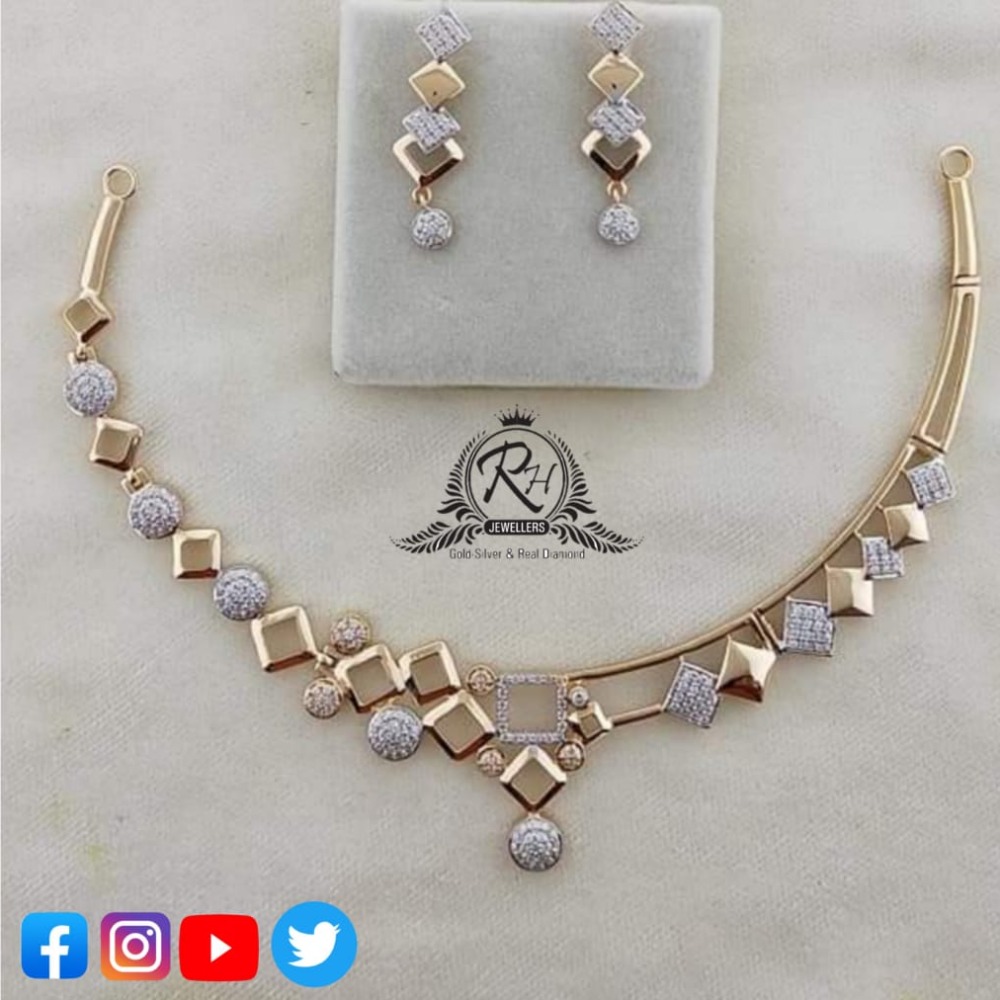 22 carat gold fancy necklace set RH-NC372
