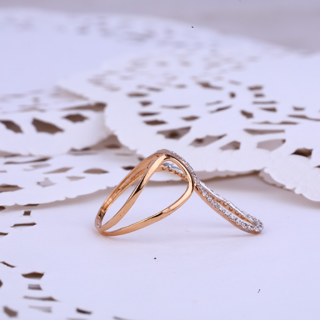 Ladies Wear Delicate 18K Rose Gold Ring-RLR272