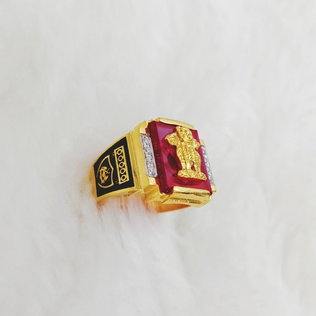Gold satyamev jayate ring