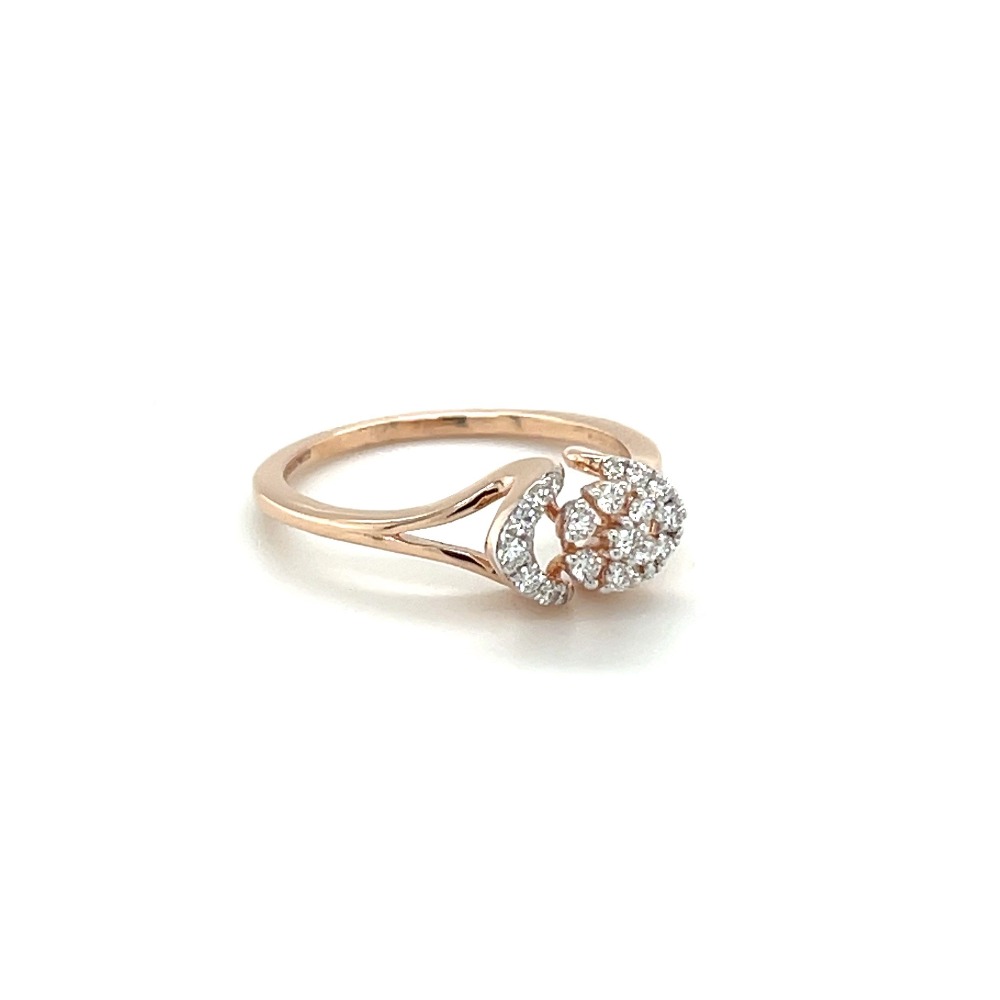 Diamond Encrusted Knot Ring in 14k Rose Gold