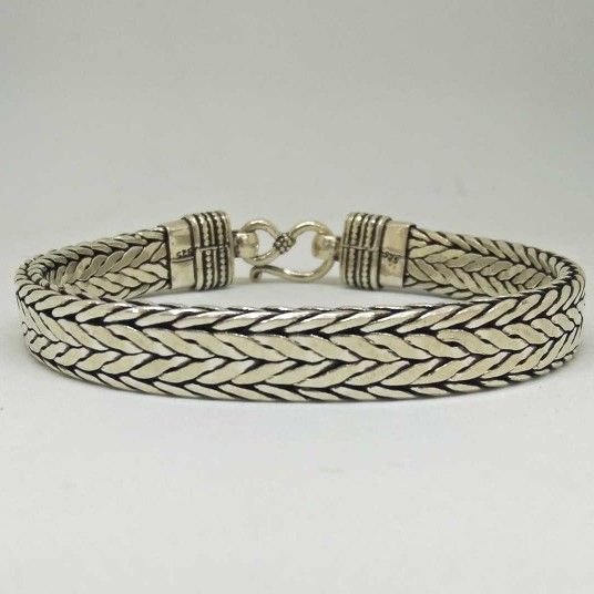 925 Sterling Silver Oxides Designed Gents Bracelet