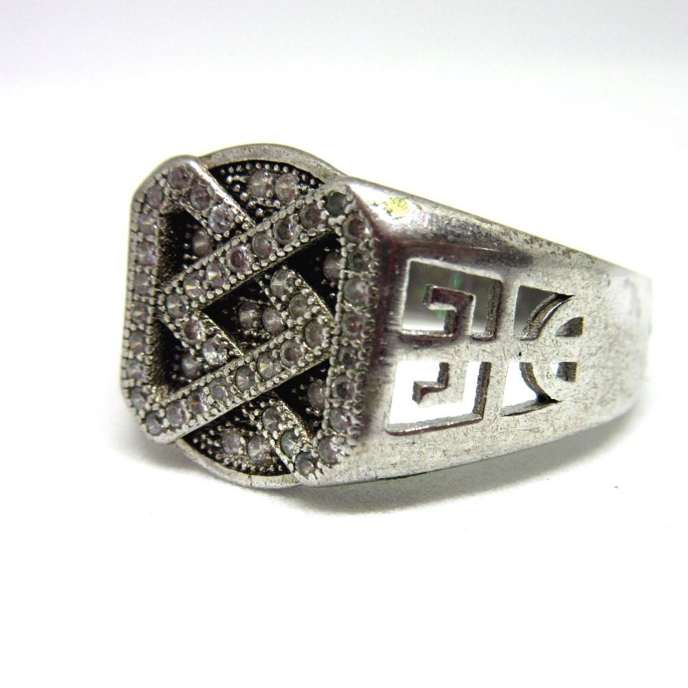 925 Sterling Silver Emerald CZ Celtic Cross Men's Ring | Factory Direct  Jewelry