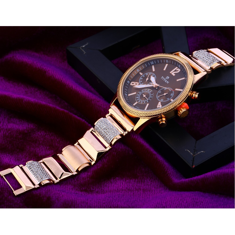 750 Rose Gold Delicate Mens Watch RMW12