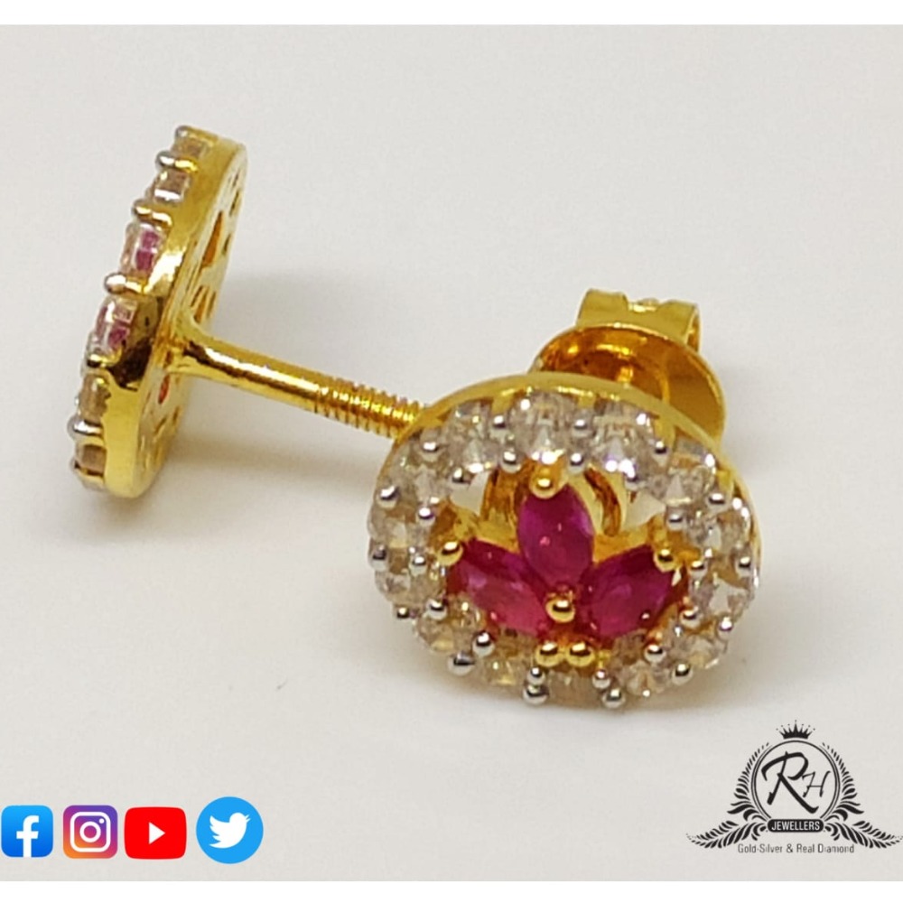 22 carat gold daimond earrings RH-ER562