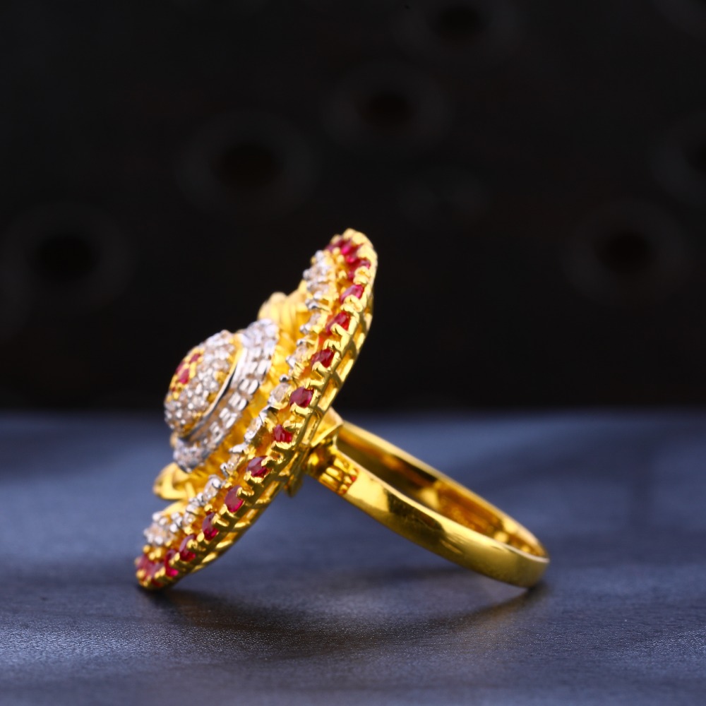 916 Gold CZ Hallmark Delicate  Women's Ring LR305