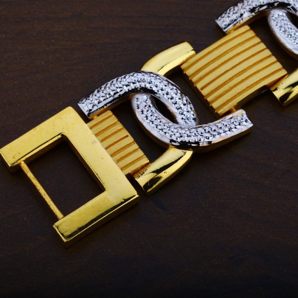 Mens 916 Gold Lion Bracelet-MPB61