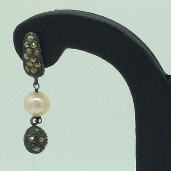 Pearl Silver Ear Hangings JER0119