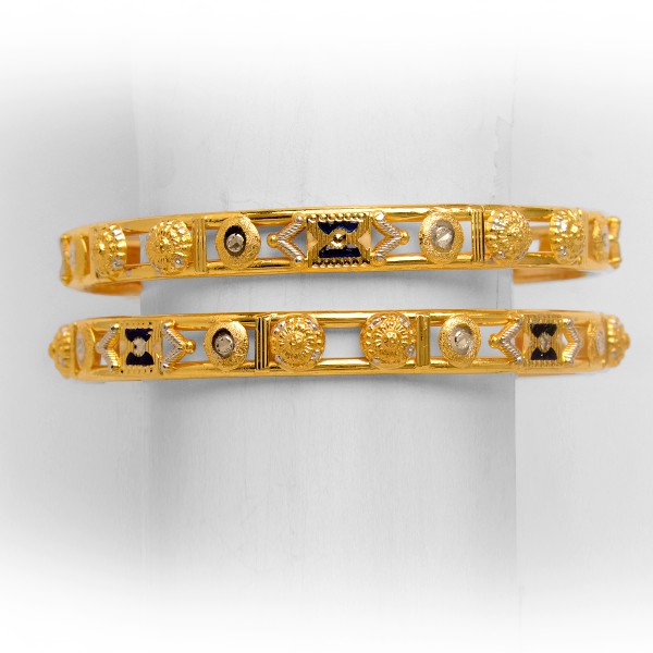 GOLD ATTRACTIVE DOUBLE PIPE COPPER KADLI