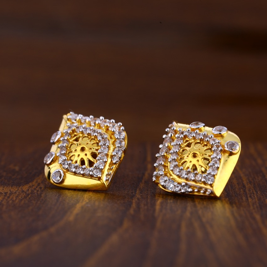 916 Gold Hallmark Designer Ladies Tops Earrings LTE206
