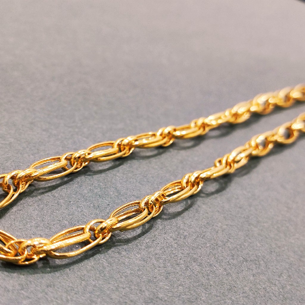 916 gold hollow chain