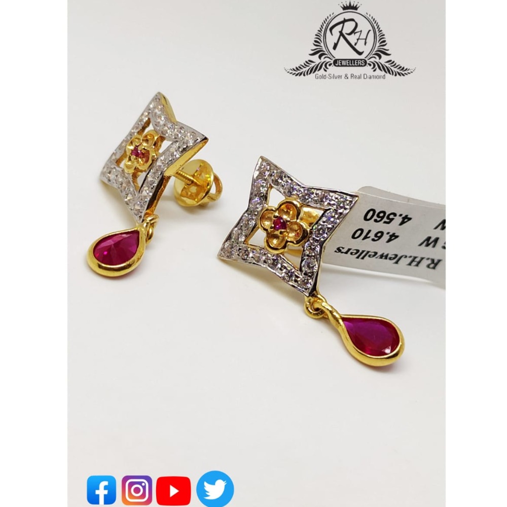 22 carat gold daimond earrings RH-ER360