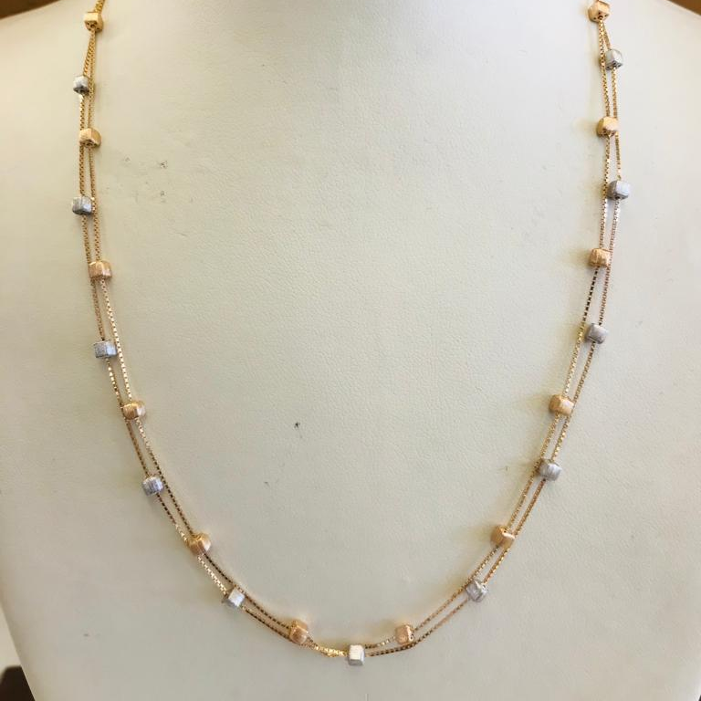 18k Rose Gold New Ternding Necklace
