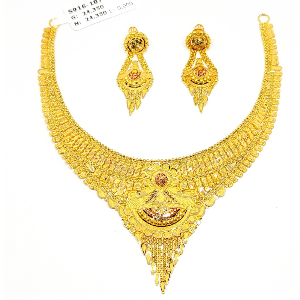 Designer Gold Necklace Set in Ahmedabad