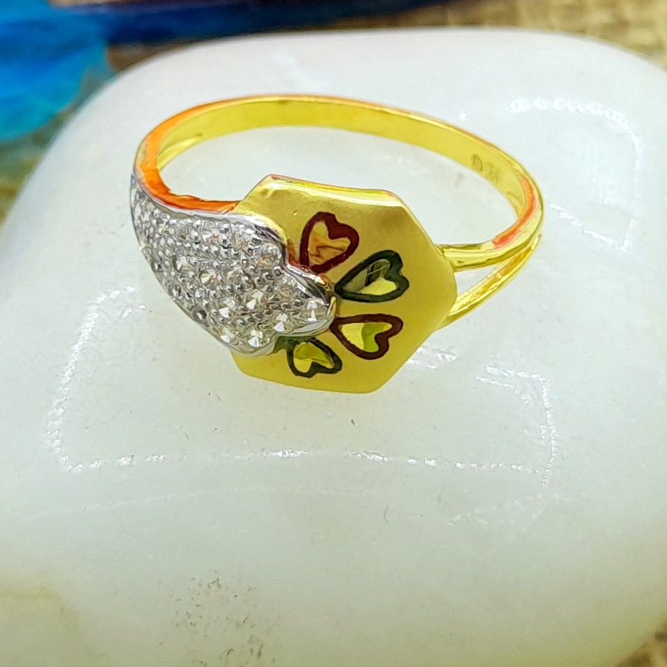 Tetra heart adorable 22kt ladies ring