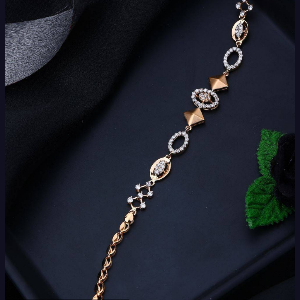 18k rose gold diamond bracelet For Ladies 