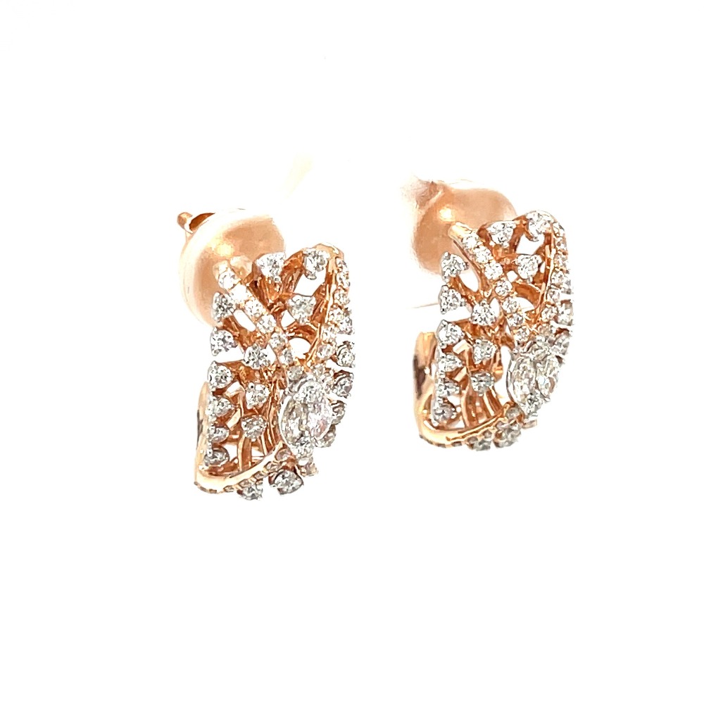 Special Occasion Diamond Hoop Stud Earring by Royale Diamonds